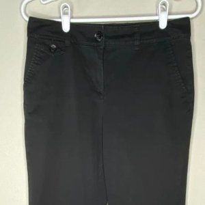 Tommy Hilfiger Chino Pants Women's 2 Straight Leg Black Office Business Casual
